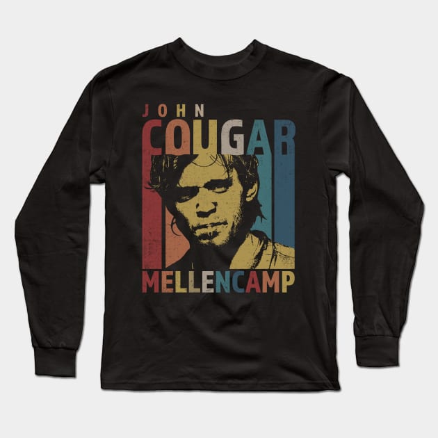 Retro Men John Cougar Gift For Fans Long Sleeve T-Shirt by FrancisMcdanielArt